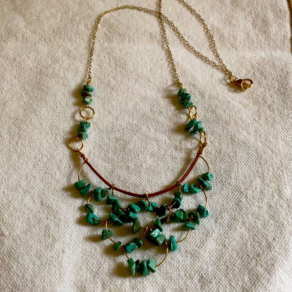 Handmade Wire Wrapped Turquoise Necklace